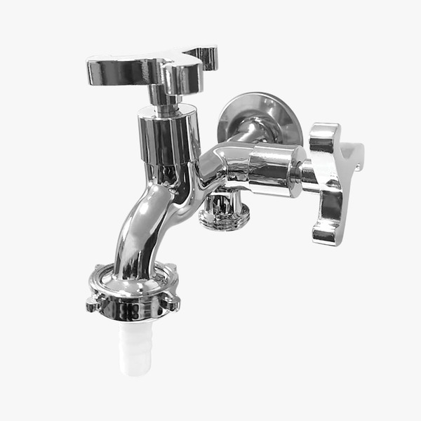 Torneira Tanque Máquina 1/4 De Volta C34 Metal Cromado