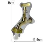 Torneira Tanque/maquina 2 Saídas Alavanca Metal Cromado 1/4v