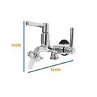 Torneira Tanque/maquina 2 Saídas Metal Cromado 1/4 Volta Del