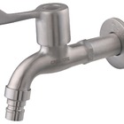 Torneira Tanque Máquina Jardim Parede Aço Escovado 1/4 De Vol