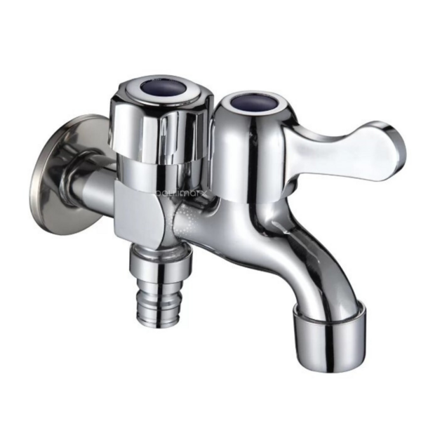 Torneira Tanque Máquina Lavar 2 Saídas Lavanderia Cromada