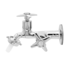 Torneira Tanque Máquina Lavar 2 Saídas Metal Cromado C-23 Pra