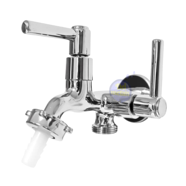 Torneira Tanque Máquina Lavar 2 Saídas Metal Cromado C-34 Cor