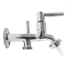 Torneira Tanque Máquina Lavar 2 Saídas Metal Cromado C-72 Pra