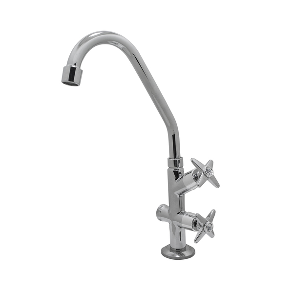 Torneira Tanque Maquina Mesa Bancada Duas Saídas Cromada