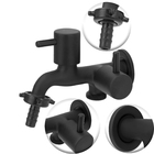 Torneira Tanque/maquina Preto/black 2 Saídas Alavanca Metal