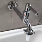 Torneira Tanque Pia Metal18 Cm Com Bico 1/4 De Volta