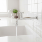 Torneira Tanque Reta Metal Bico Móvel Parede 18cm 1/4v C31 Ca