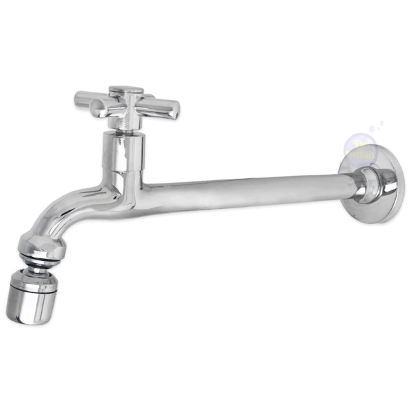 Torneira Tanque Reta Metal Bico Móvel Parede 18cm 1/4v C31 De