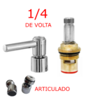 Torneira Tanque Reta Metal Bico Móvel Parede 18cm 1/4v C34