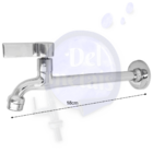 Torneira Tanque Reta Metal Parede 18cm 1/4v C70 Luxo Casagran