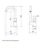 Torneira Temporizada Mesa Bica Alta Cromada Prata Decamatic Eco Deca 1175.C