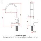 Torneira Tr002375/1198.c68 De Mesa Bica Alta 1/4vt Plena