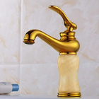 Torneira Vintage Bancada Dourada Luxo Monocomando Marmore Agu