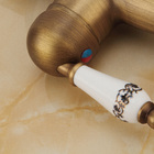 Torneira Vintage Retrô Monocomando Bronze C/ Porcelana Quente