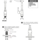 Torneira Vintage Retrô Monocomando Bronze C/ Porcelana Quente