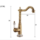 Torneira Vintage Retrô Monocomando Preto Óleo com Porcelana 6