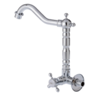 Torneira Vintage Retrô Parede Alta Bolonha Cromada