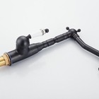 Torneira Vintage Retrô Preto Óleo C/ Porcelana Quente/Fria 60