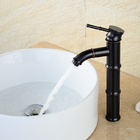 Torneira Vintage Rustica Bambu Alta Retrô Preta Quente/fria