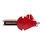 Torno De Bancada Industrial N4 Metalcava Ferro Fundido Vermel