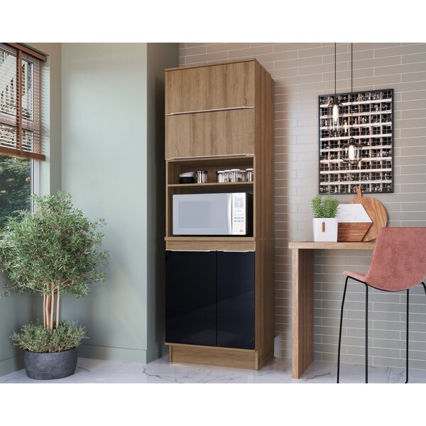 Torra Quente 1 Nicho Para Forno 1 Porta  Mel/preto