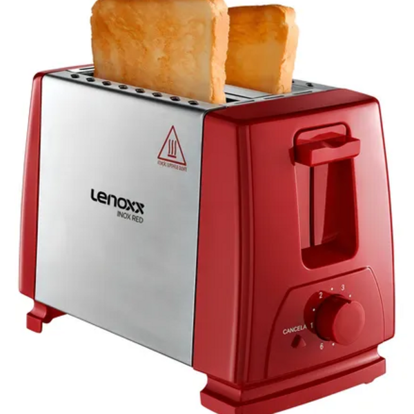 Torradeira Inox Red Fast Vermelha Lenoxx 220v