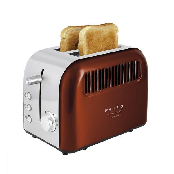Torradeira Retrô Vermelha Philco 127v Ptr02v