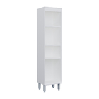Torre 1 Porta 165x40x36,5cm Madeira Branco e Preto Dora II Luciane