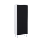 Torre 2 Portas 165x60x36,5cm Madeira Branco e Preto Dora I Luciane