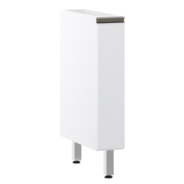 Torre 70cm Duplo Nicho com Garrafeiro Branco 3 Portas Legno Crema 220x70x53cm Spring Luciane