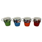Torre De 4 Canecas Com Suporte 250 Ml Bone China Vingadores