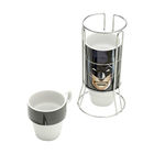 Torre De 4 Xícaras Com Suporte Batman Preto 225 Ml