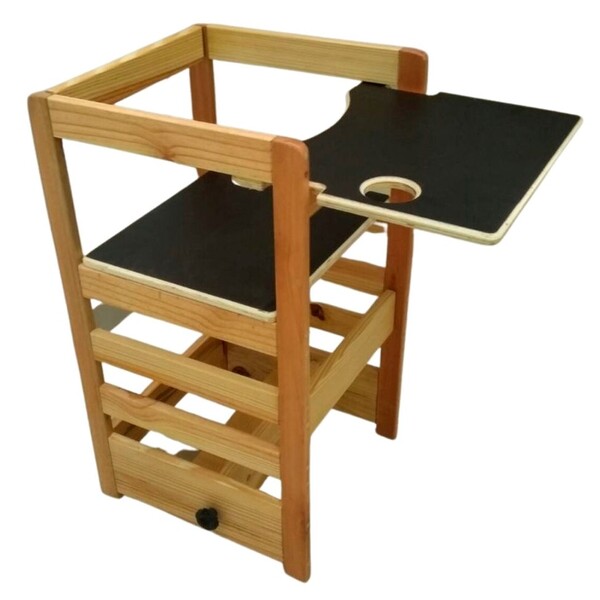 Torre De Aprendizagem 3 Em 1 - Dobrável Preto Lousa L121