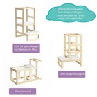 Torre De Aprendizagem Autônoma Montessoriano Natural/branco -