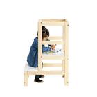 Torre De Aprendizagem Autônoma Montessoriano Natural/branco -