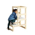 Torre De Aprendizagem Autônoma Montessoriano Natural/branco -
