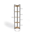 Torre De Canto 5 Prateleiras Freijo/preto Fosco