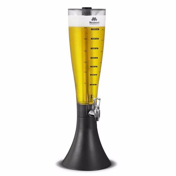 Torre De Chopp Chopeira Cervejeira Premium 2.5 Litros Preta