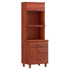 Torre De Cozinha Decorativa Gwen Madeira 03 Gavetas Imbúia G7