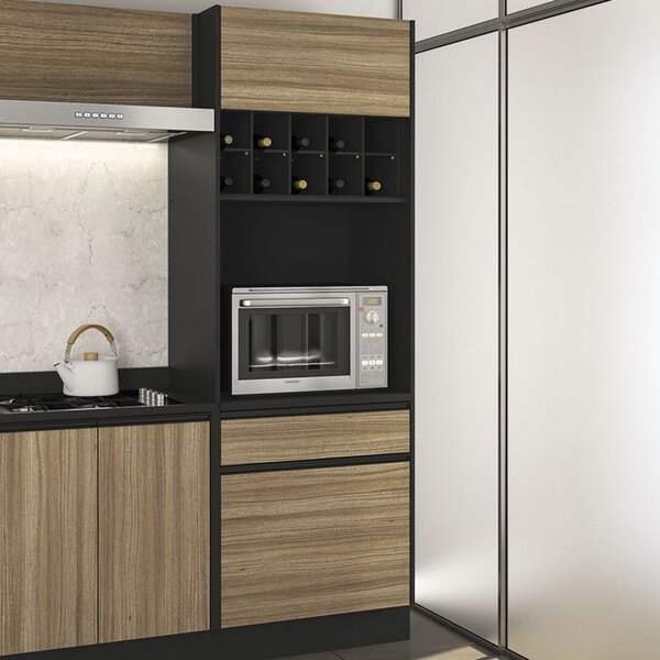 Torre De Fornos 2 Portas 1 Gaveta 10 Nichos Mali  Preto/casta