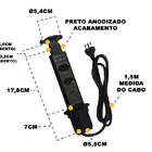 Torre De Tomada Retrátil 2 Tomadas Usb Tipo C Embutir Mesa Pr