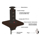 Torre De Tomada Retrátil 2 Tomadas Usb Tipo C Embutir Mesa Pr