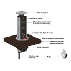 Torre De Tomada Retrátil 2 Tomadas Usb Tipo C Embutir Mesa Pr