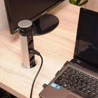 Torre De Tomada Retrátil 3 Tomadas Embutir Mesa Bancada Prata