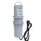 Torre De Tomada Totem Slim Manual Alça 3 Tomadas 20a Cinza