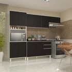 Torre Forno 4 Portas com Nicho 2,10m70x47cm Madeira Dora Preta Luciane