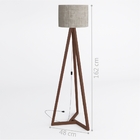 Torre Luminária Tripé Madeira Amêndoa