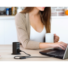 Torre Mini Totem Autom. 1 Tom 10a + 2 Usb - Preto