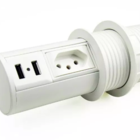 Torre Mini Totem Autom. 1 Tom 20a + 2 Usb - Branco